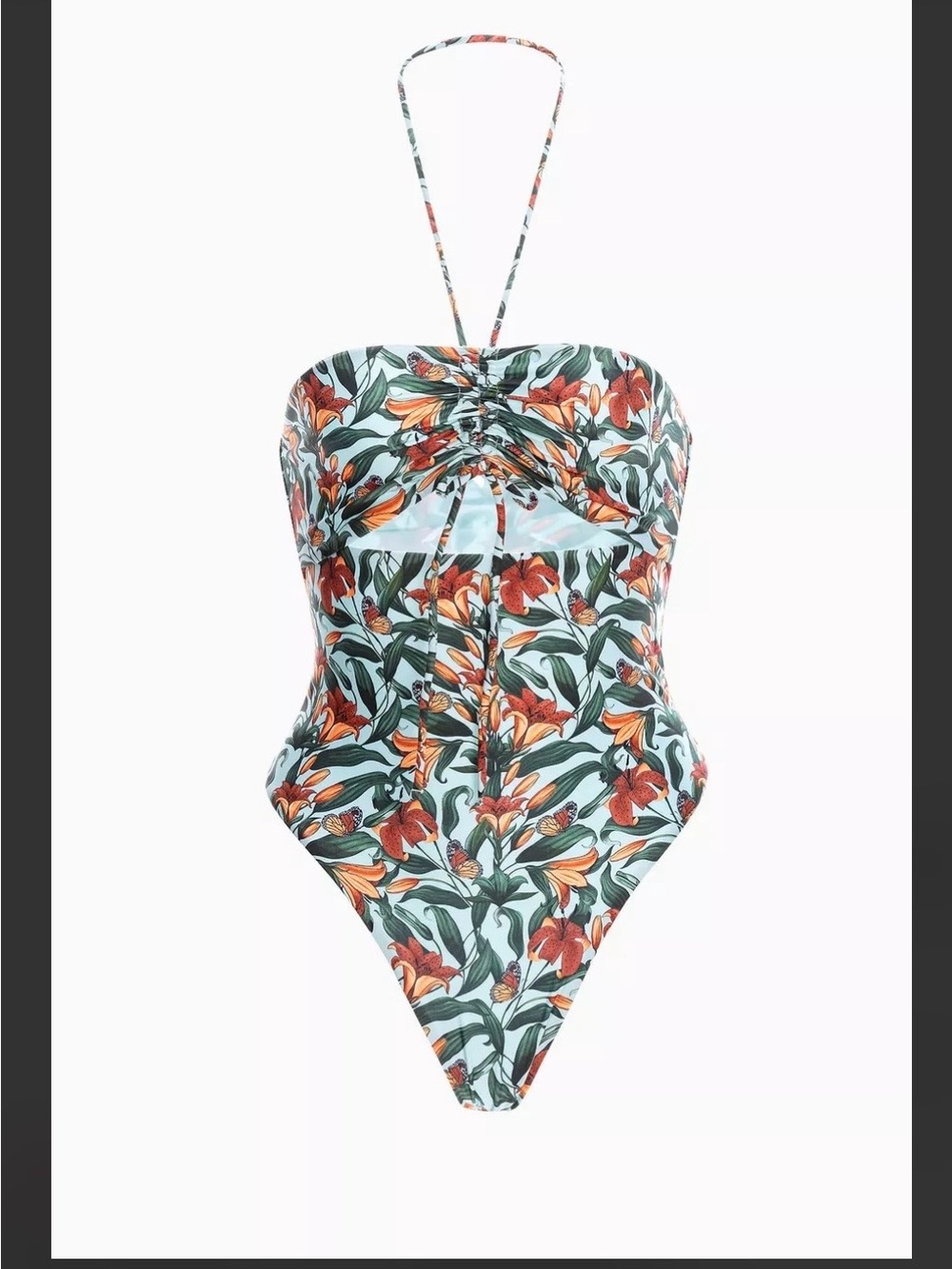 Agua by Agua Bendita Monarca Azul one piece swimsuit with cutouts